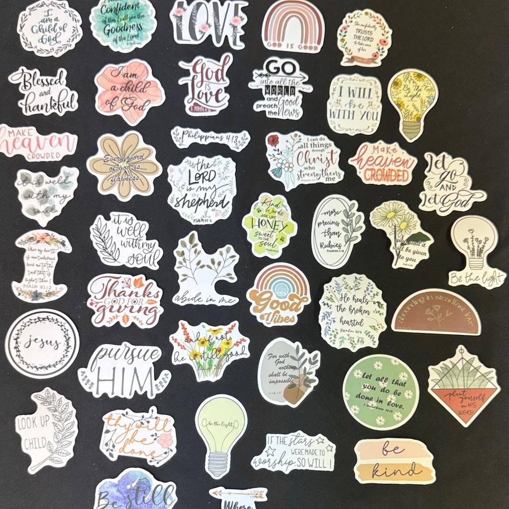 Be Still and Know … 43 count stickers Inspirational Sticker Set - Multicolor new